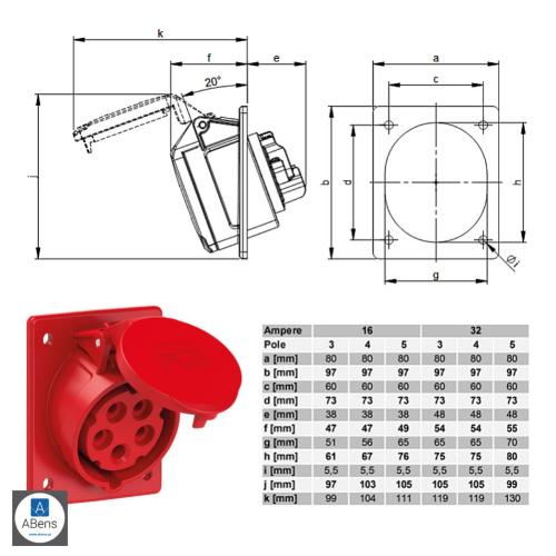 ROZDZIENICA BUDOWLANA 2x16A 2x230V KABEL 0,5M 